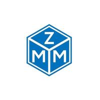 zmm lettera logo design su sfondo bianco. zmm creative iniziali lettera logo concept. disegno della lettera zmm. vettore