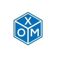 xom lettera logo design su sfondo bianco. xom creative iniziali lettera logo concept. disegno della lettera xom. vettore