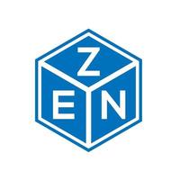 zen lettera logo design su sfondo bianco. concetto di logo della lettera di iniziali creative zen. disegno della lettera zen. vettore
