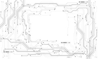 astratto nero grigio circuito cyber tecnologia futuristica su bianco design moderno sfondo creativo vettore