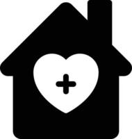 illustrazione vettoriale della casa di cura su uno sfondo simboli di qualità premium. icone vettoriali per il concetto e la progettazione grafica.