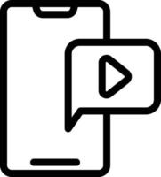 illustrazione vettoriale del messaggio video su uno sfondo simboli di qualità premium. icone vettoriali per il concetto e la progettazione grafica.