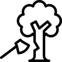 illustrazione vettoriale dell'albero di taglio su uno sfondo simboli di qualità premium. icone vettoriali per il concetto e la progettazione grafica.