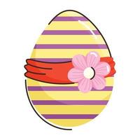 icona piatta dal design creativo dell'uovo di Pasqua vettore