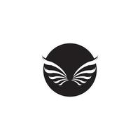 vettore del modello di logo dell'ala di falco