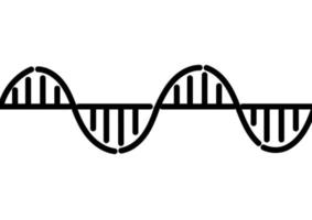 illustrazione del gene in stile linea tratteggiata vettore