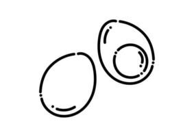 illustrazione dell'uovo in stile linea tratteggiata vettore