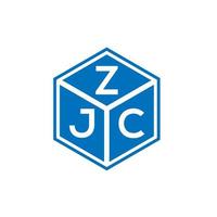 zjc lettera logo design su sfondo bianco. zjc creative iniziali lettera logo concept. disegno della lettera zjc. vettore