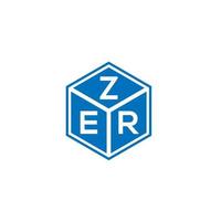zer lettera logo design su sfondo bianco. zer creative iniziali lettera logo concept. disegno della lettera zer. vettore