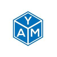 yam lettera logo design su sfondo bianco. yam creative iniziali lettera logo concept. disegno della lettera dell'igname. vettore