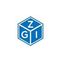 zgi lettera logo design su sfondo bianco. zgi creative iniziali lettera logo concept. disegno della lettera zgi. vettore