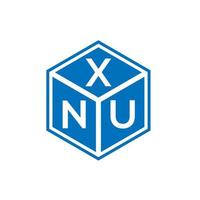 xnu lettera logo design su sfondo bianco. xnu creative iniziali lettera logo concept. disegno della lettera xnu. vettore