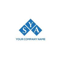 sya lettera logo design su sfondo bianco. sya creative iniziali lettera logo concept. design della lettera sya. vettore