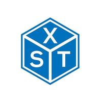 xst lettera logo design su sfondo bianco. xst creative iniziali lettera logo concept. disegno della prima lettera. vettore