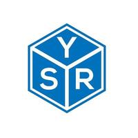 design del logo della lettera ysr su sfondo bianco. ysr creative iniziali lettera logo concept. disegno della lettera ysr. vettore