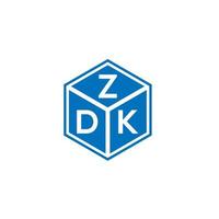 zdk lettera logo design su sfondo bianco. zdk creative iniziali lettera logo concept. disegno della lettera zdk. vettore
