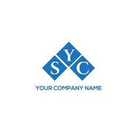 syc lettera logo design su sfondo bianco. syc creative iniziali lettera logo concept. disegno della lettera di sic. vettore