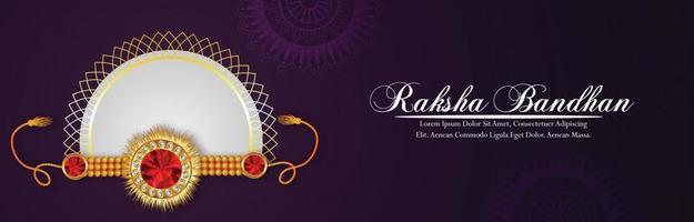 banner di celebrazione di raksha bandhan felice creativo vettore