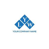 lyw lettera logo design su sfondo bianco. lyw creative iniziali lettera logo concept. disegno della lettera lyw. vettore