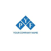 pyf lettera logo design su sfondo bianco. pyf creative iniziali lettera logo concept. disegno della lettera pyf. vettore