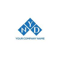 nyd lettera logo design su sfondo bianco. nyd creative iniziali lettera logo concept. disegno della lettera nyd. vettore