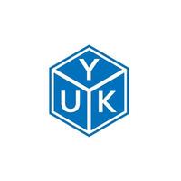 yuk lettera logo design su sfondo bianco. yuk creative iniziali lettera logo concept. design della lettera yuk. vettore
