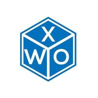 xwo lettera logo design su sfondo bianco. xwo creative iniziali lettera logo concept. x due lettere di design. vettore