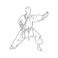 schizzo vettoriale di karate