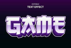 effetto testo di gioco con colore viola modificabile per il logo. vettore
