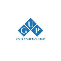 gup creative iniziali lettera logo concept. gup lettera design.gup lettera logo design su sfondo bianco. gup creative iniziali lettera logo concept. disegno della lettera gup. vettore