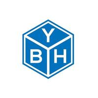 ybh lettera logo design su sfondo bianco. ybh creative iniziali lettera logo concept. ybh disegno della lettera. vettore