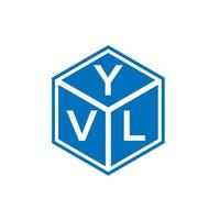 yvl lettera logo design su sfondo bianco. yvl creative iniziali lettera logo concept. disegno della lettera yvl. vettore