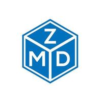 zmd lettera logo design su sfondo bianco. zmd creative iniziali lettera logo concept. disegno della lettera zmd. vettore