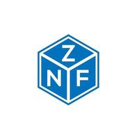 znf lettera logo design su sfondo bianco. znf creative iniziali lettera logo concept. design della lettera znf. vettore