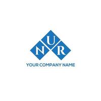 nur creative iniziali lettera logo concept. nur letter design.nur letter logo design su sfondo bianco. nur creative iniziali lettera logo concept. disegno della lettera nur. vettore