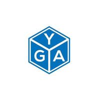 yga lettera logo design su sfondo bianco. yga creative iniziali lettera logo concept. design della lettera yga. vettore