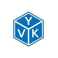 yvk lettera logo design su sfondo bianco. yvk creative iniziali lettera logo concept. disegno della lettera yvk. vettore