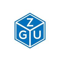 zgu lettera logo design su sfondo bianco. zgu creative iniziali lettera logo concept. disegno della lettera zgu. vettore