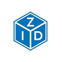 zid lettera logo design su sfondo bianco. zid creative iniziali lettera logo concept. design della lettera zid. vettore