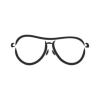 schizzo vettoriale di occhiali