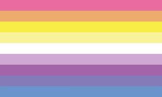 bandiera dell'orgoglio bigenderflux - strisce orizzontali colorate. simbolo del gruppo di genere della comunità lgbtq. vettore