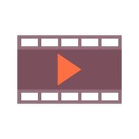 icona del colore piatto di video e animazione vettore
