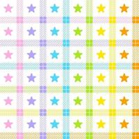 pastello arcobaleno carino stella spazio lucentezza cielo geometria scott plaid a scacchi tartan percalle motivo quadrato sfondo vettore cartone animato illustrazione tovaglia, stuoia da picnic carta da imballaggio, stuoia, tessuto