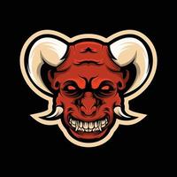 logo della mascotte del diavolo vettore