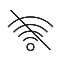 segnale wifi spento icona colore piatto vettore