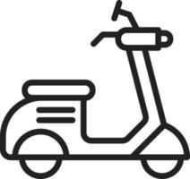 icona della linea scooter vettore