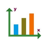 icona del colore piatto delle statistiche vettore