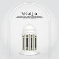 modello di carta di saluto islamico eid mubarak, sfondo con lanterna vettore