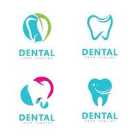 modello di progettazione del logo di concetto dentale vettore
