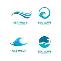 onda logo simbolo acqua onda illustrazione vettoriale design